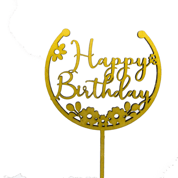 Topper aniversar " Happy birthday " model " Cupă "