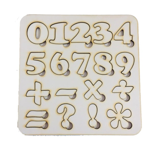 Puzzle din lemn - numere de colorat, calculat, 20 de piese