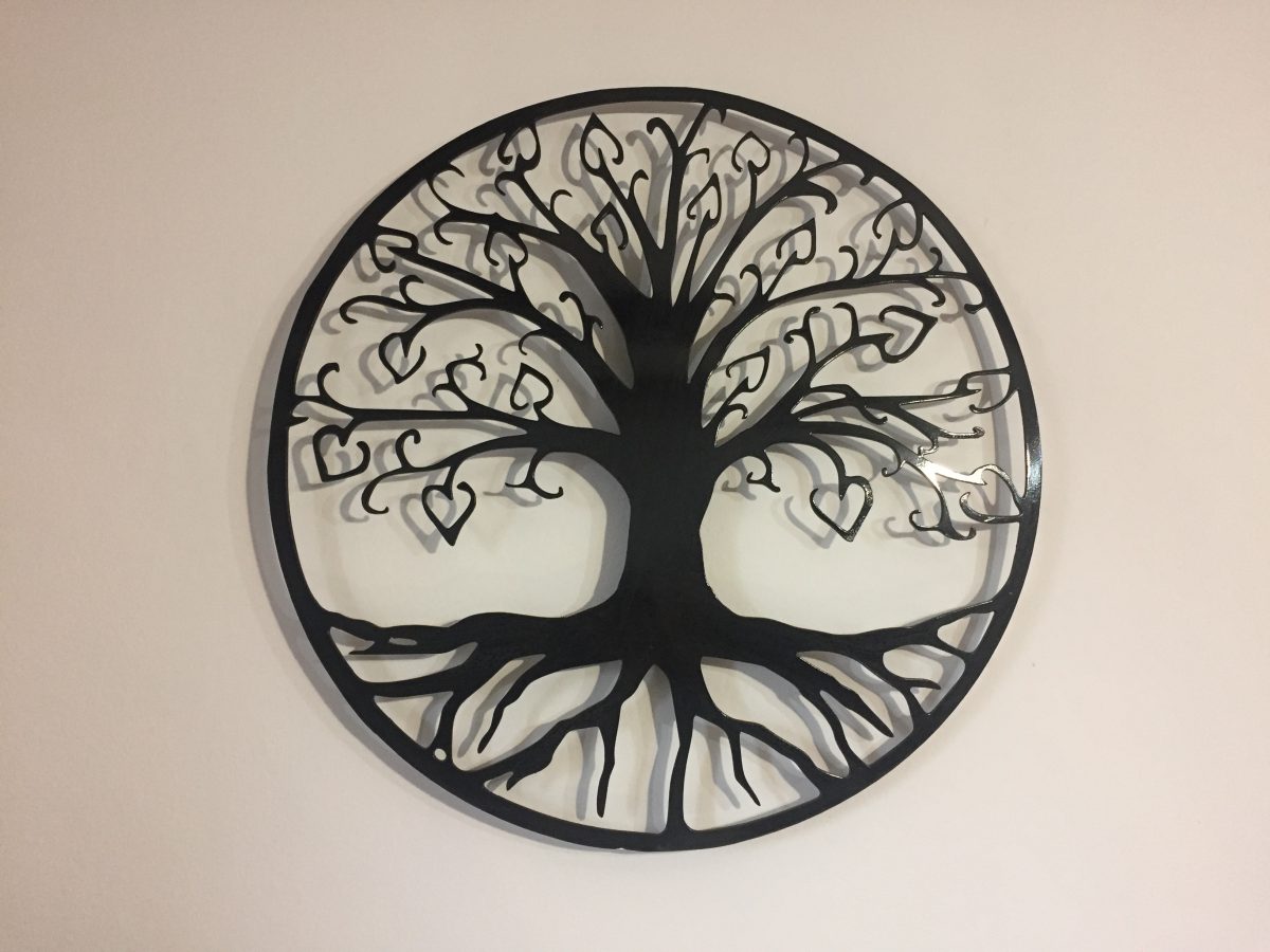Decor perete din metal, Copacul vietii 60x60