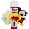 9596693 Lumanare botez personalizata prin broderie cu nume si cu jucarie Disney Mickey Mouse