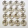 Set 6 globuri de craciun personalizate din lemn
