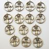 Set 6 globuri de craciun personalizate din lemn