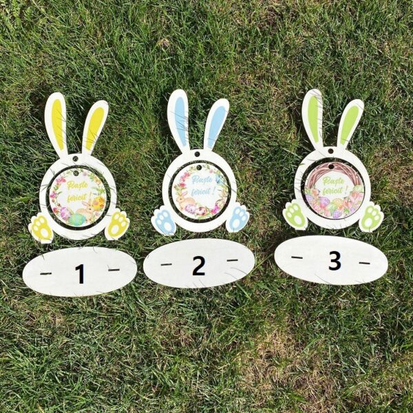 Decor Iepure cu cerc imprimat ( 6 modele )