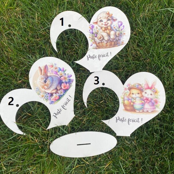 Inima din lemn pentru glob de 8 cm ( 6 modele )